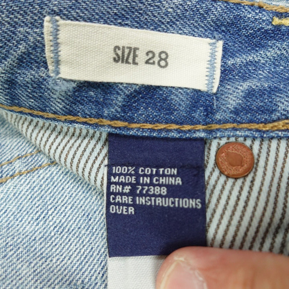 Madewell Denim Jean Shorts Womens Size 28 Distressed Rolled Cut Off Hem - Picture 12 of 14